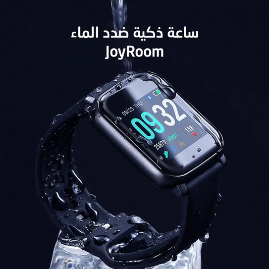 ساعة يد smart مقاومة للماء لون أسود