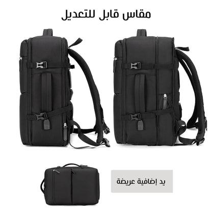 حقيبة اللاب والسفر متعددة المهام لون أسود